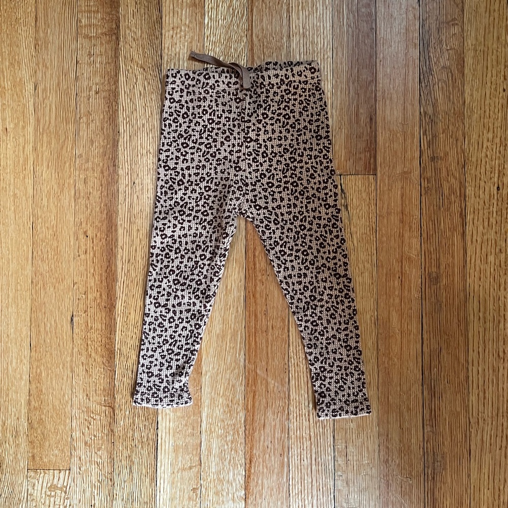 Zara Waffle Cheetah Leggings, 2-3T Girls